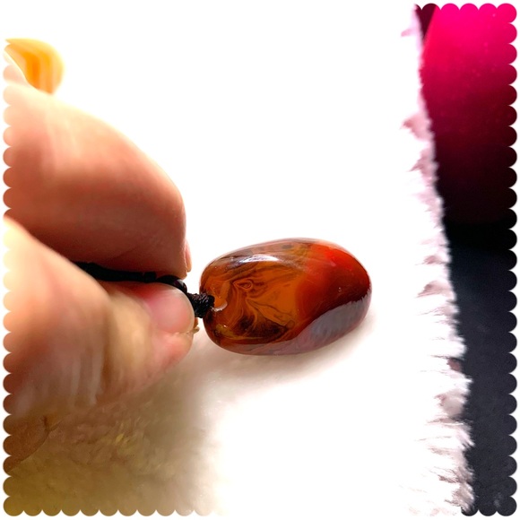 Natural Evil Eye Botswana Agate Pendant Stone Necklace - Picture 7 of 8